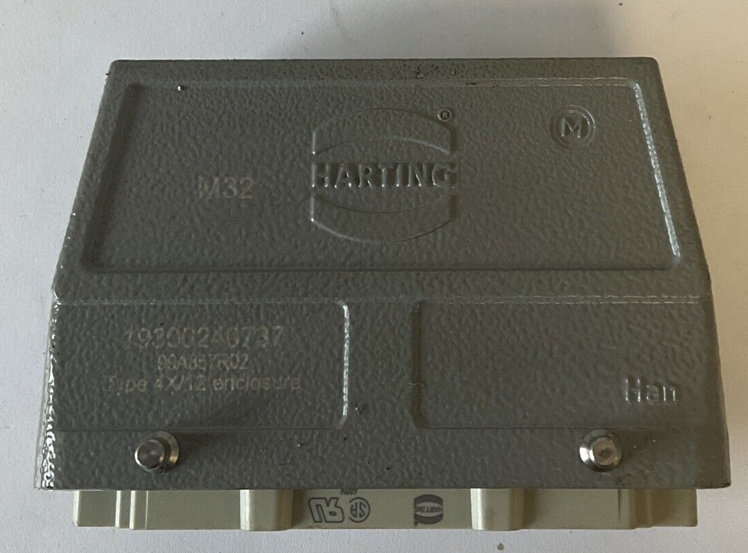 HARTING 19300240737 CONNECTOR TYPE 4X/12 ENCLOSURE 16A 600V 6KV ***LOTOF3***