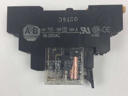 ALLEN BRADLEY 700-HN122 SLIM LINE RELAY 5A 250 VAC 700-HK32Z24-4