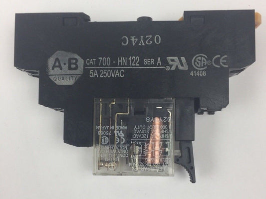 ALLEN BRADLEY 700-HN122 SLIM LINE RELAY 5A 250 VAC 700-HK32Z24-4