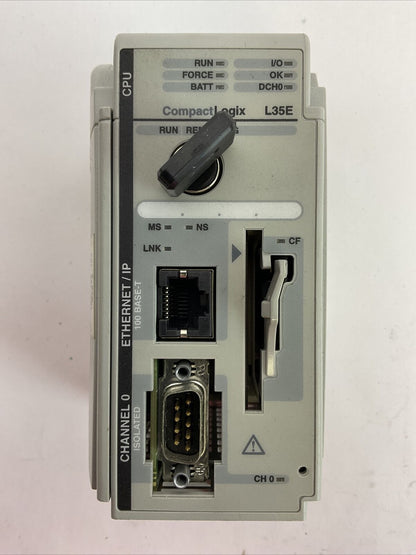 ALLEN BRADLEY 1769-L35E SER A CAT REV E01 FW REV 1.15 LOGIX 5335E PROCESSOR UNIT