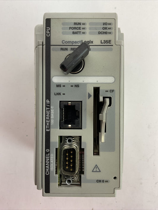 ALLEN BRADLEY 1769-L35E SER A CAT REV E01 FW REV 1.15 LOGIX 5335E PROCESSOR UNIT