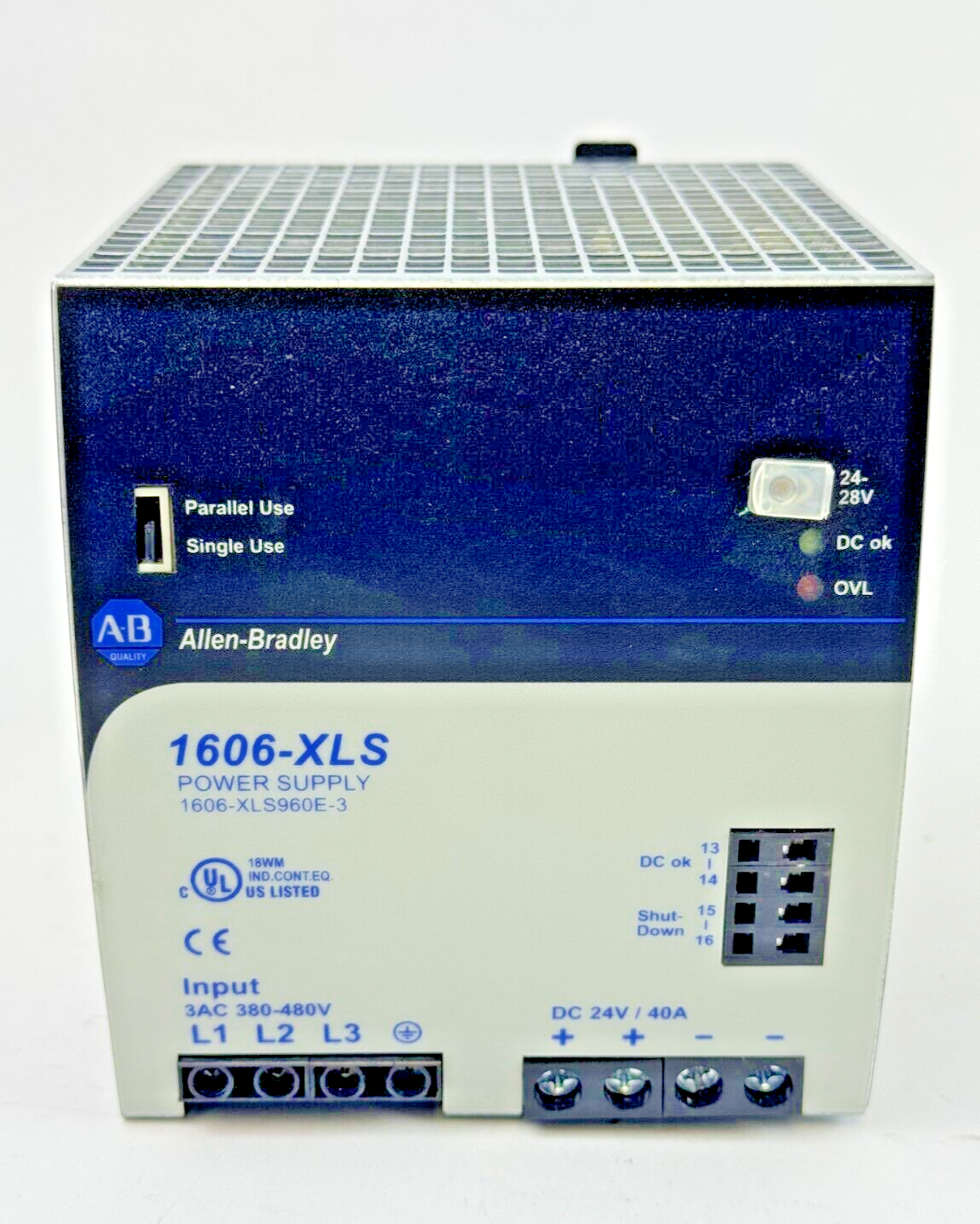 ALLEN-BRADLEY - 1606-XLS960E-3 SER. A - POWER SUPPLY - 3 PH, 960 W, 24 VDC, 40 A