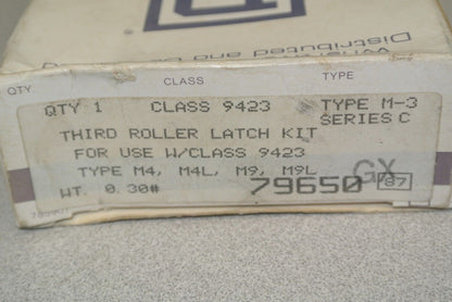 SQUARE D 9423 M-3 THIRD ROLLER LATCH KIT for M4, M4L, M9, M9L / NEW SURPLUS