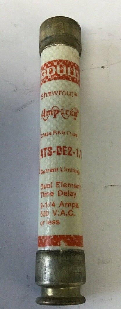 GOULD ATS-DE2-1/4R FUSE RK5 2-1/4AMP 600VAC DUAL ELEM. TIME DEL.***LOTOF10***