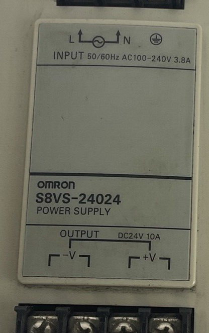 OMRON S8VS-24024 POWER SUPPLY 100-240VAC 3.8A 50/60HZ