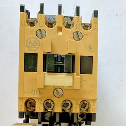 ALLEN BRADLEY 100-A09ND3 CONTACTOR SER B 600VAC 9A W/ 193-BSB 60 RELAY 4-6A