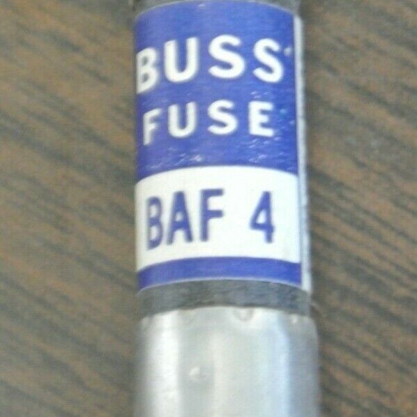 LOT of 5 / BUSS ~ BUSSMANN BAF-4 FUSE / 4A / 250V / NEW SURPLUS / BAF 4