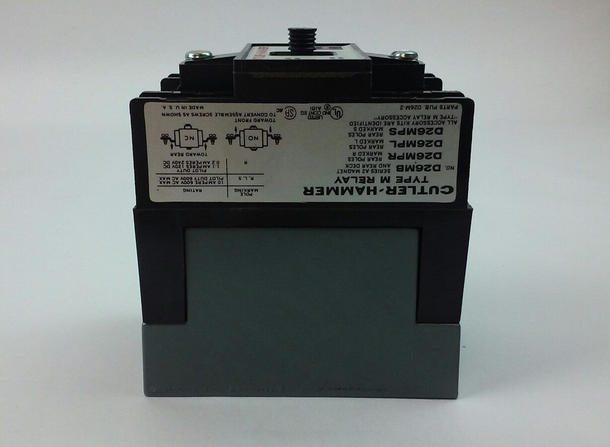 CUTLER HAMMER TYPE M RELAY 600V D26MR20A(LOT OF 10)