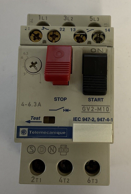 TELEMECANIQUE GV2-M10 MANUAL MOTOR STARTER 4-6.3A 690V 50/60HZ