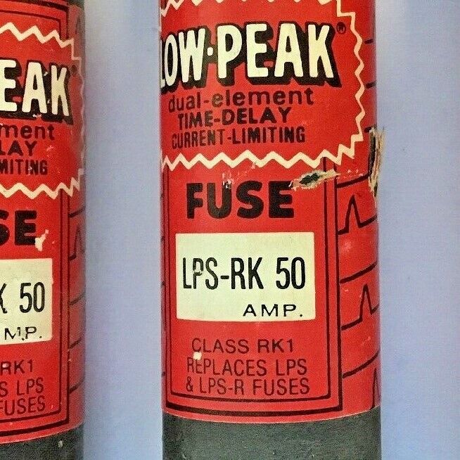 BUSSMAN LOW-PEAK TIME DELAY FUSE LPS-RK-50 CLASS RK1 600V***LOTOF4***