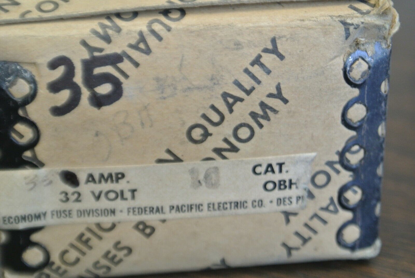 ECONOMY / FPE OBH-35 BOLT-ON FUSE / 35A / 32VDC / NEW SURPLUS