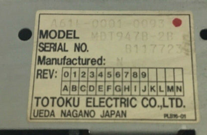 FANUC XA02B-0120-CE51#18T OPERATOR PANEL W/ MDT947B-2B SCREEN