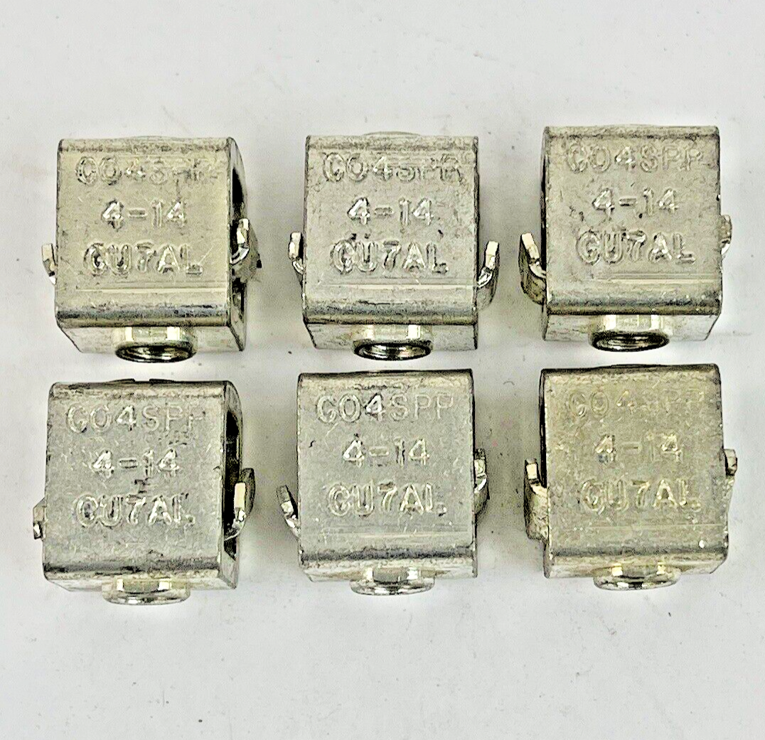 ILSCO *LOT OF 6* - D-734 - BREAKER LUGS - C04SPP, 4-14 CU/AL