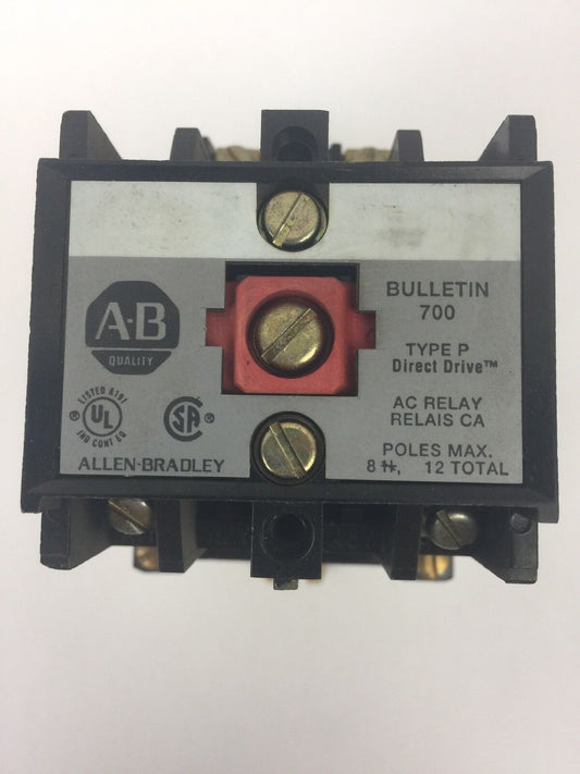 ALLEN BRADLEY 700-P200A1 AC RELAY SER B 115-120V 60HZ 110V 50HZ COIL