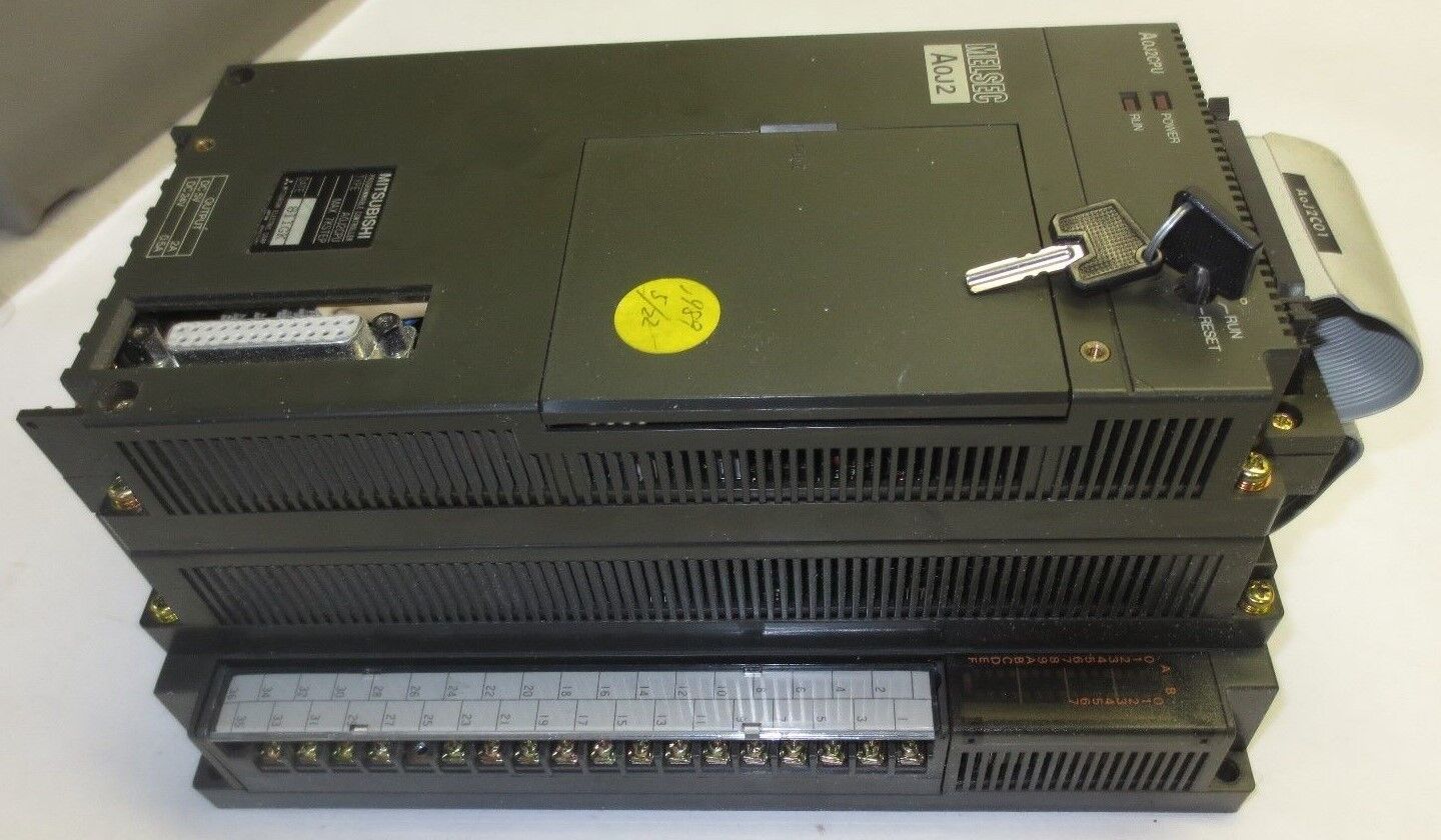 MITSUBISHI A0J2CPU PROGRAMMABLE CONTROLLER - incl. A0J2-E32D, A0J2-E56DR w/KEYS