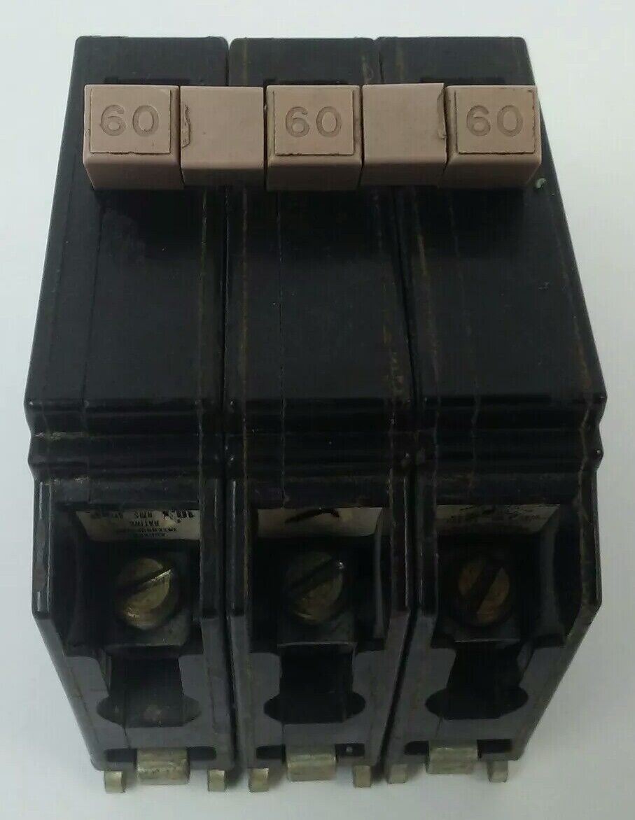 CUTLER HAMMER CH360 CIRCUIT BREAKER 3P 60A 240V TYPE CH