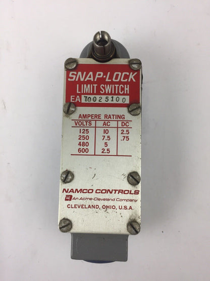 NAMCO CONTROL SNAP-LOCK EA70025100 LIMIT SWITCH 600 VAC 250 VDC