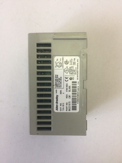 ALLEN BRADLEY 1794-OB16 24VDC SOURCE OUTPUT MODULE SER A REV C01 F/W REV BLANK
