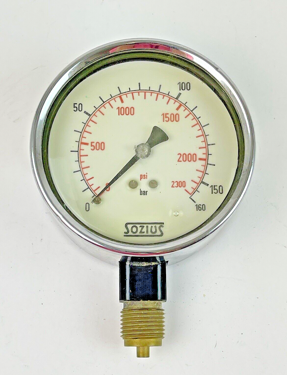 SOZIUS - GRM-150/10 - LIQUID GAUGE - 4" DIAMETER, 3/4" NPT BOTT CONN, 0-2300 PSI