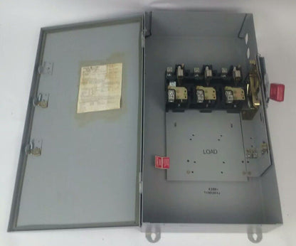 GE THN3363J NON-FUSIBLE SAFETY SWITCH 3PH 100A 600V 100HP TYPE 1/12 ENCLOSURE