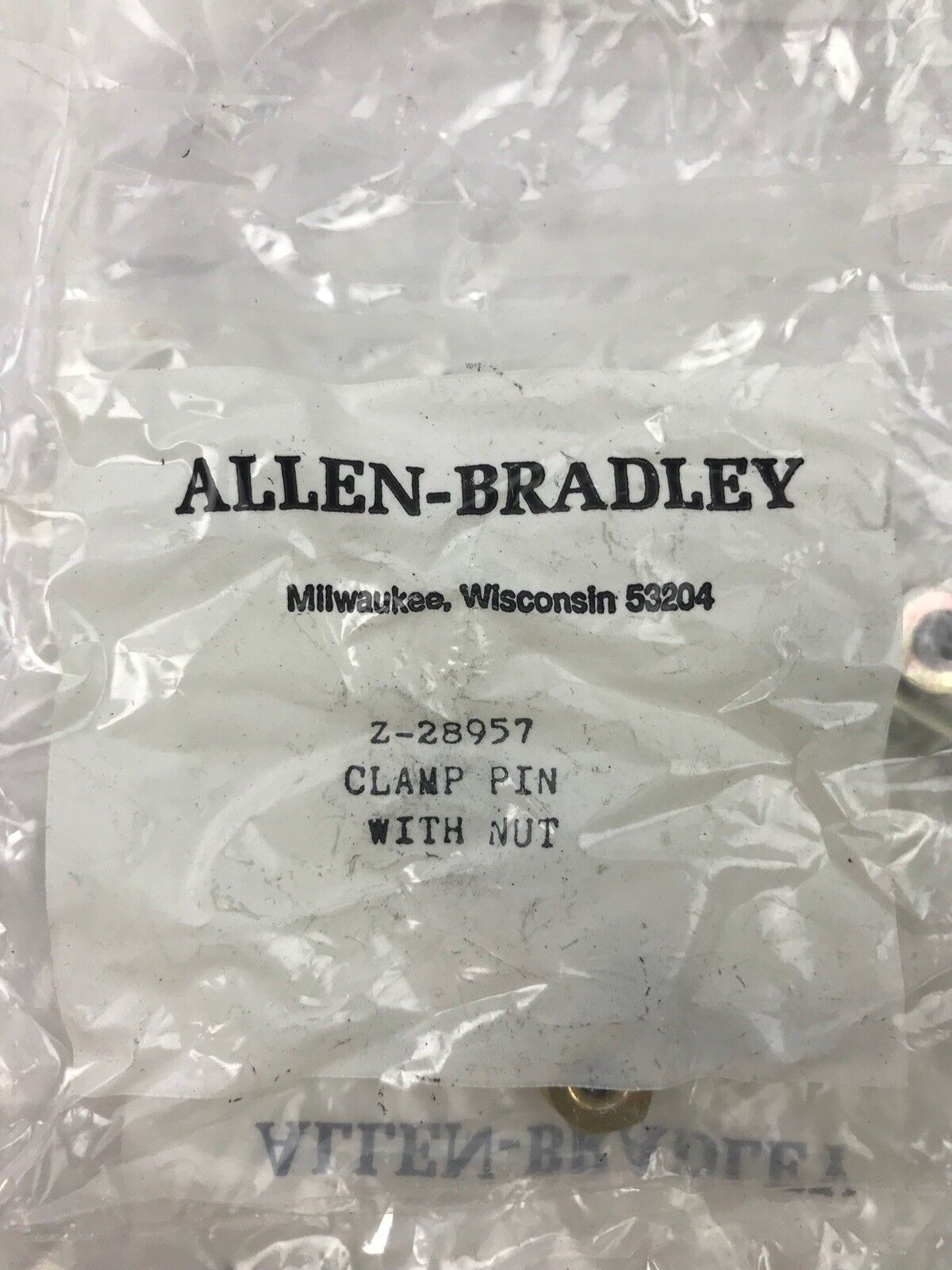ALLEN-BRADLEY Z-28957, Z28957, CLAMP PIN W/ NUT, (LOT OF 5), NEW