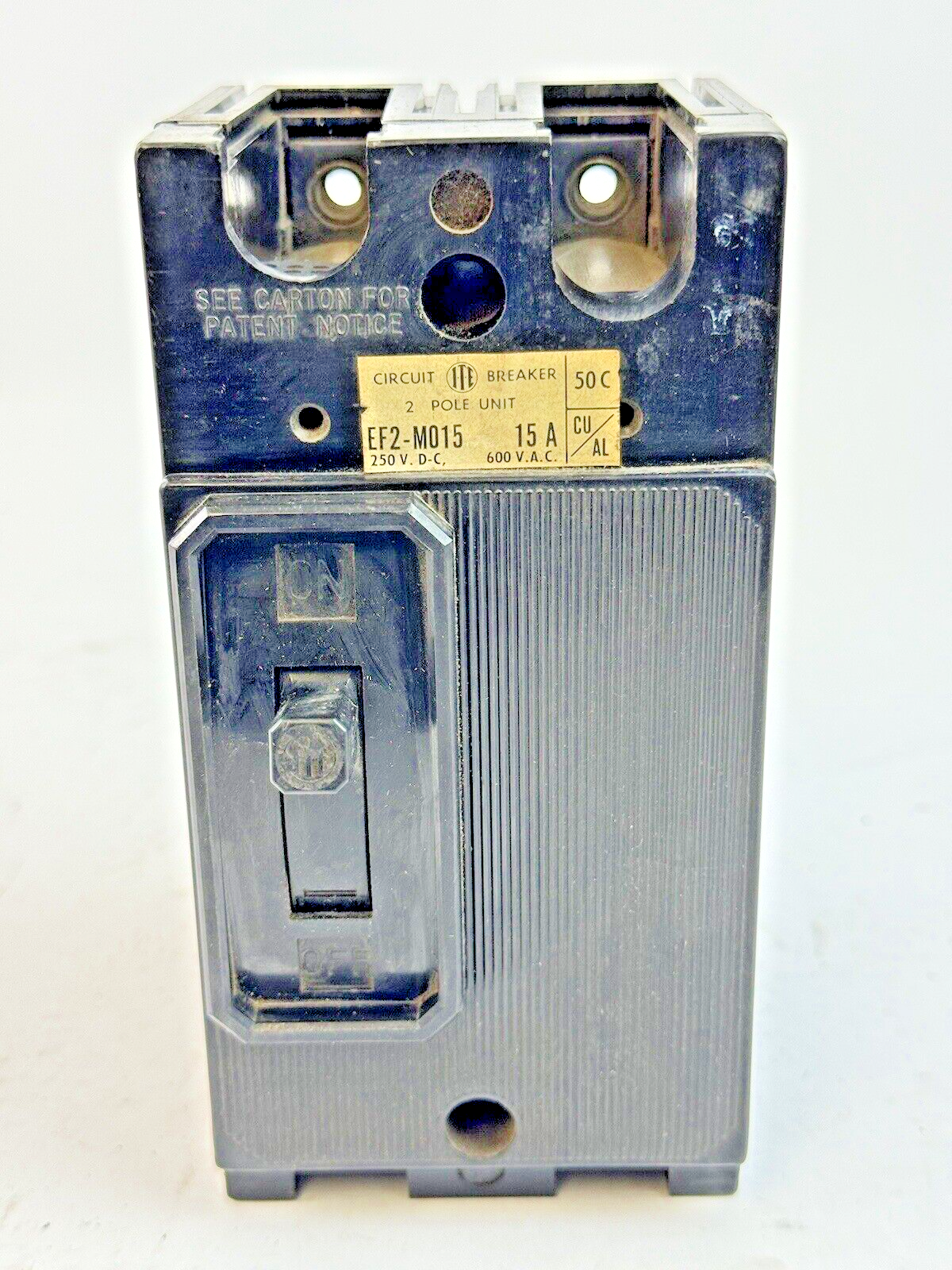 ITE - EF2-M015 - MOLDED CASE MAGNETIC CIRCUIT BREAKER - 2 POLE/ 600 VAC/15 A
