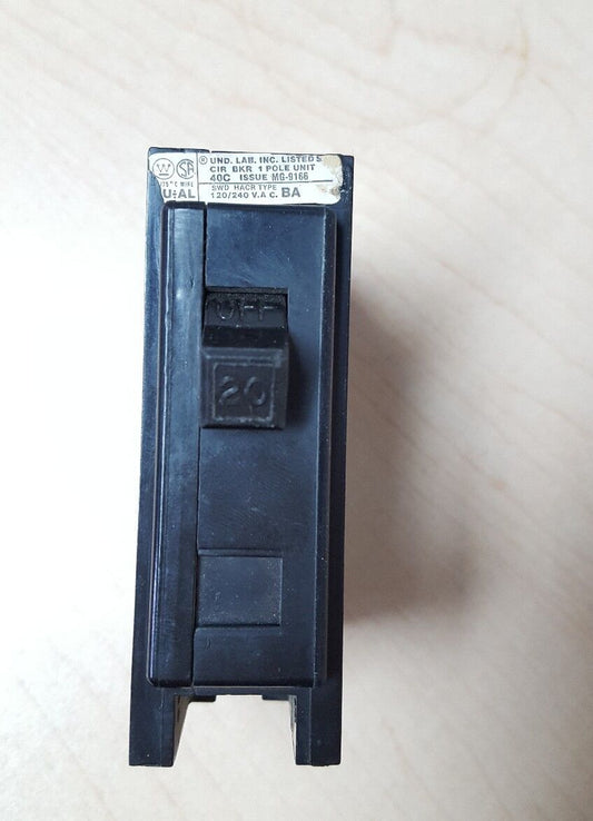 Westinghouse 1 pole 20 amp 120v breaker quicklag