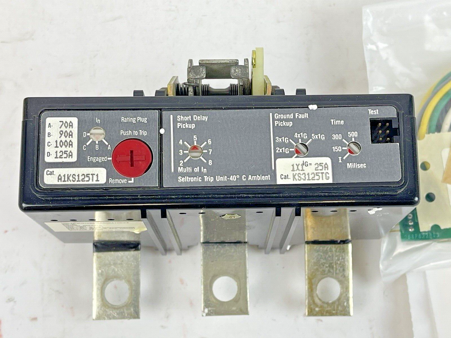 WESTINGHOUSE - KS3125TG TRIP UNIT /25A A1KS125T1 & TRIP PLUG / 70A 90A 100A 125A