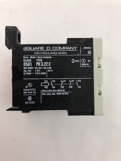 Square D 8501 PR 3.22 E Control Relay 110 V 50 Hz 120 V 60 Hz