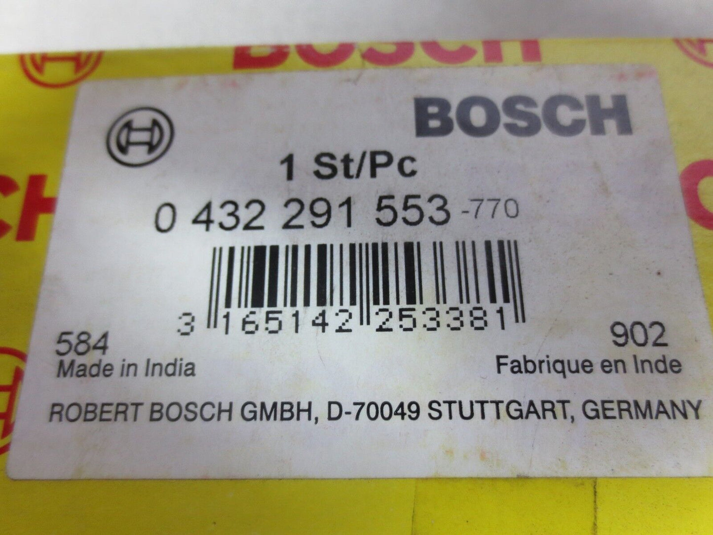 BOSCH 0 432 291 553 FUEL INJECTOR / NOZZLE - NEW SURPLUS