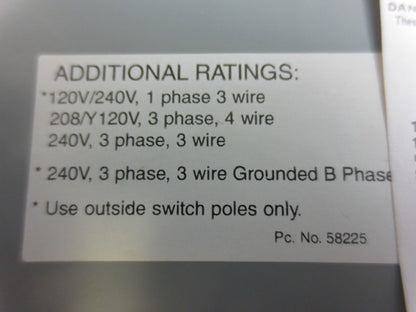 I-T-E SIEMENS V2B3211 VACU-BREAK PANELBOARD UNIT, 240VAC 30-30A 2-CIRCUIT SWITCH