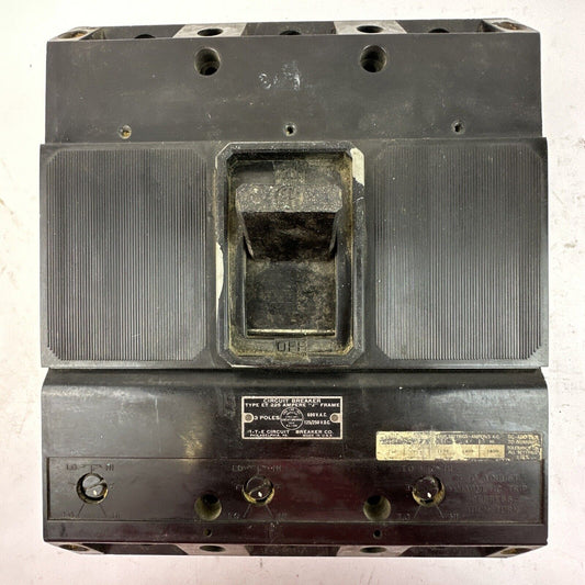 ITE ET5913 CIRCUIT BREAKER 125A 600VAC 125/250VDC 3P TYPE ET 225 AMP "J" FRAME