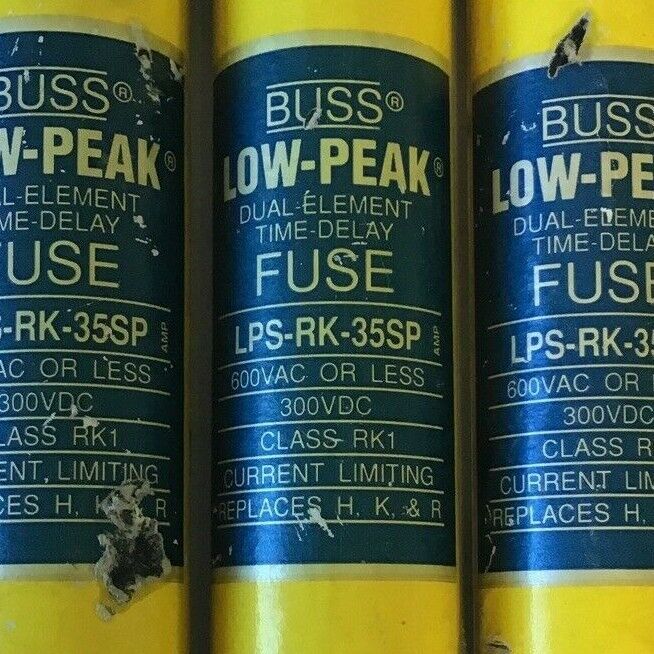 BUSSMAN LPS-RK-35SP COOPER DUAL ELEM. TIME DELAY FUSE 600VAC 300VDC  **LOTOF3**