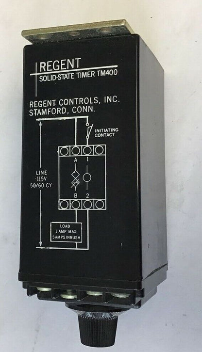 REGENT TM400 SOLID STATE TIMER 115V 50/60CY 1AMP RANGE 5SEC