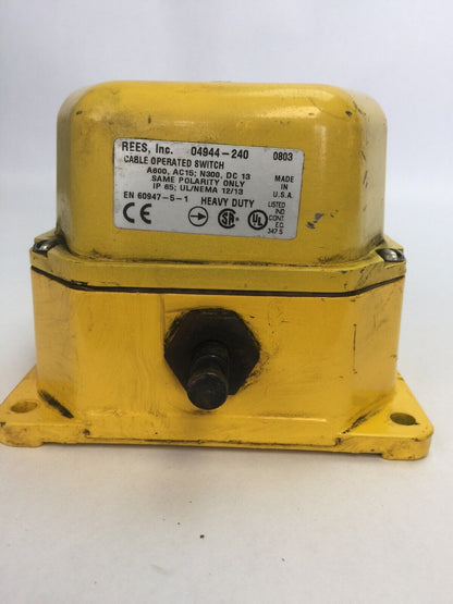 REES 04944-240 CABLE OPERATED SWITCH A600,AC15,N300,DC 13
