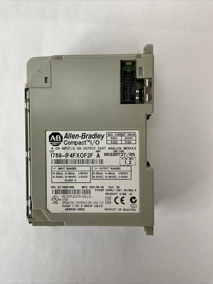 ALLEN BRADLEY 1769-IF4FXOF2R SER A F/W REV 1.2 DIR/VER 95320737/05 COMPACT I/O