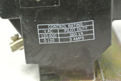 SQUARE D 9065 SEO-? THERMAL OVERLOAD RELAY / 600VAC / 360VA / 0-120VAC / 3A