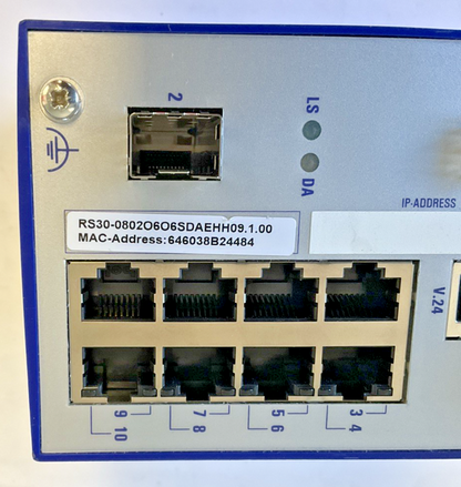 HIRSCHMANN RS30-0802O6O6SDAEHH09.1.00 RAIL SWITCH 60VDC 30VAC