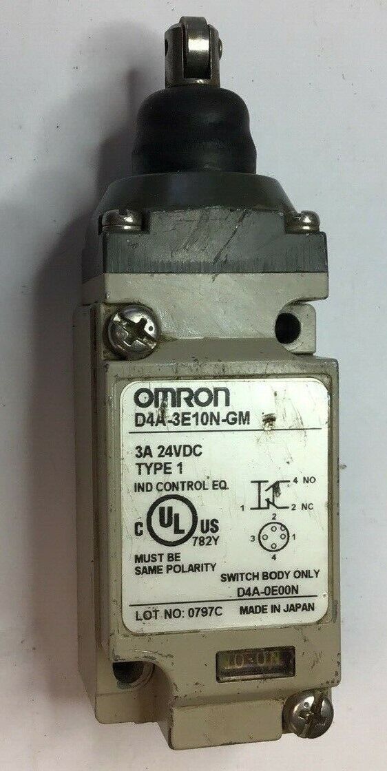 OMRON D4A-3E10N-GM LIMIT SWITCH 3A 24VDC TYPE 1