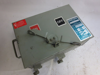 WESTINGHOUSE TAP321U BUS PLUG / SAFETY SWITCH - 250V, 30A, 3-POLE