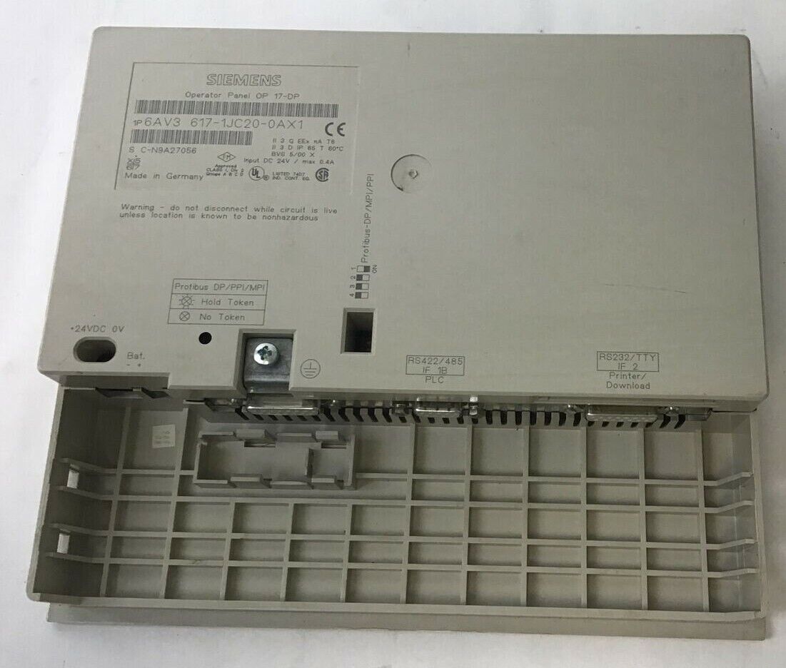 SIEMENS 6AV3 617-1JC20-0AX1 OPERATOR PANEL 24V