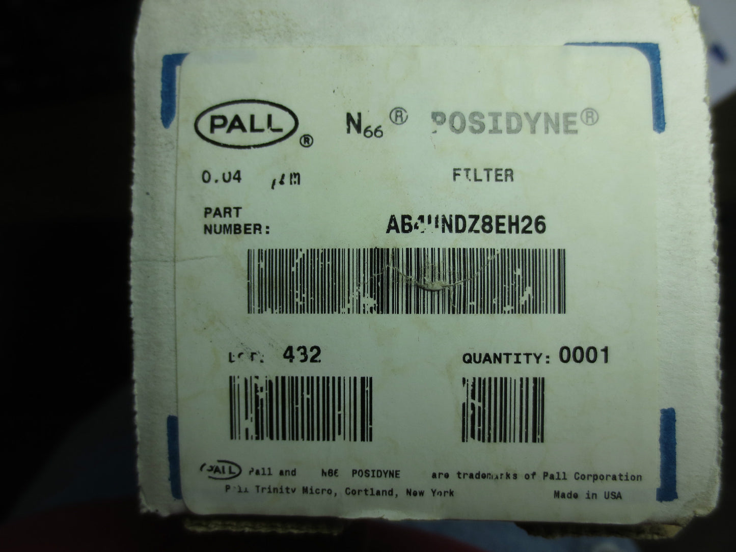 PALL POSIDYNE AB4UNDZ8EH26 FILTER ELEMENT - WATER PROCESSING - in SEALED BAG