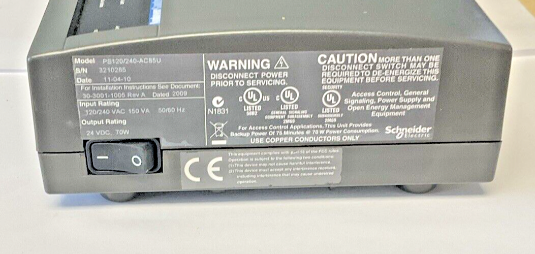SCHNEIDER ELECTRIC PS120/240-AC85U POWER SUPPLY 120/240VAC 150VA 50/60HZ
