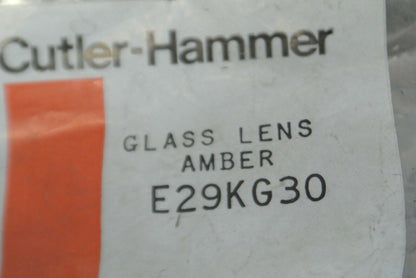 CUTLER-HAMMER GLASS LENSES / 9 pcs AMBER, 4 pcs RED, 2 pcs GREEN / NEW SURPLUS