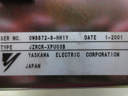 YASKAWA JZRCR-XPU03B SERVO POWER SUPPLY, ROBOTIC / CONTACTOR ASS'Y - NEW SURPLUS