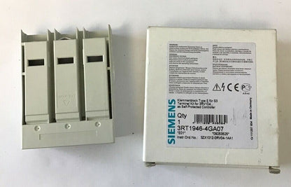 SIEMENS 3RT1946-4GA07 TERMINAL KIT W/ 3RT1946-4EA2 COVER