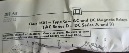 SQUARE D 8501 GO-80 - AC CONTROL RELAY - OPEN TYPE - 110/120V 8 N.O. NEW SURPLUS