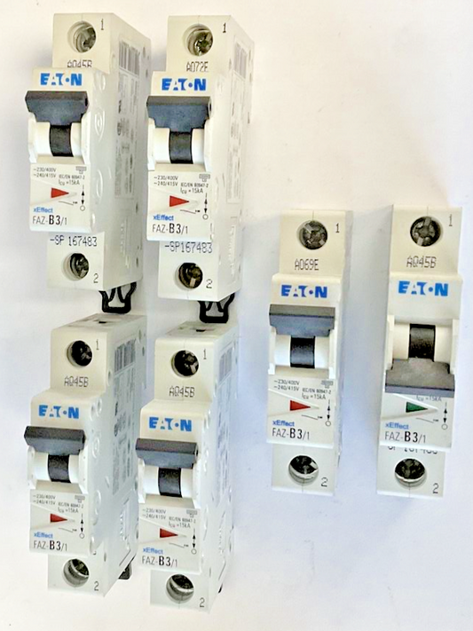 EATON FAZ-B3/1 CIRCUIT BREAKER 277V 48VDC CAT.A 1POLE***LOTOF5***