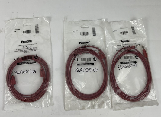 POMONA B-72-2 BANANA PLUG PATCH CORD 5000VDC****LOTOF4****