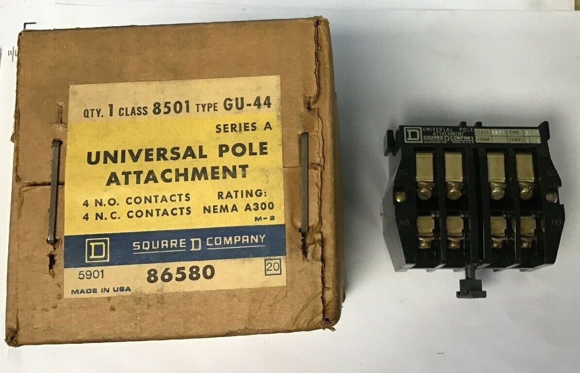 SQUARE D 8501 GU-44 UNIVERSAL POLE ATTACHMENT SER. A 4N.O./4N.C. NEMA A300